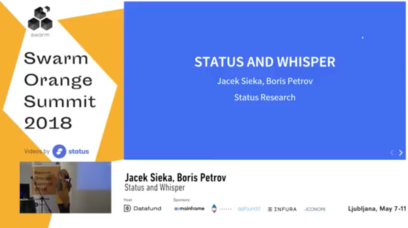 Jacek Sieka and Boris Petrov at Swarm Orange Summit 2018