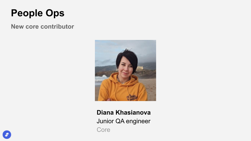 An Image of Diana Khasianova, the new core contribuor joining the Status team as Junior QA engineer