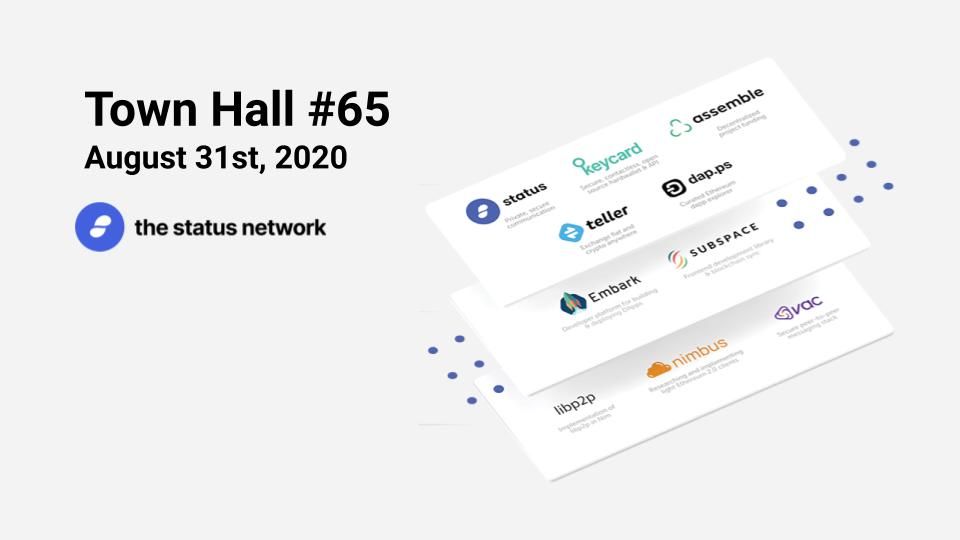 Town Hall #65 - August 31, 2020