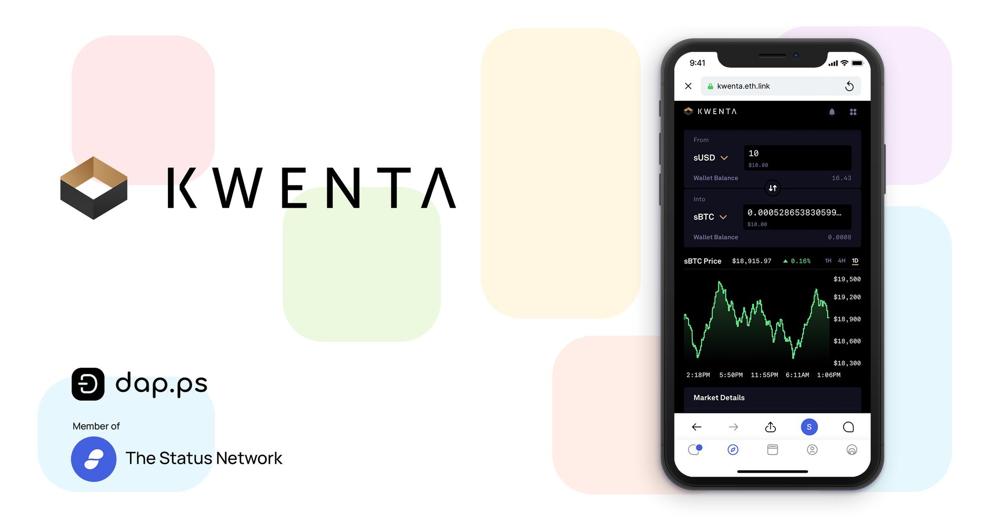 Kwenta - powered by the Synthetix Protocol - is live in Dap.ps