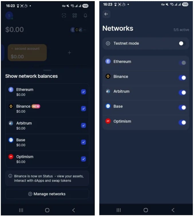 Status Mobile v2.34: More New Chains, In-App News Feed, Watch Address & More