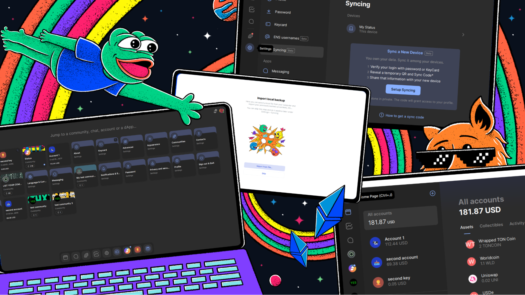Status Desktop v2.35: Local Backups, New Home Page, Performance Boosts, and More