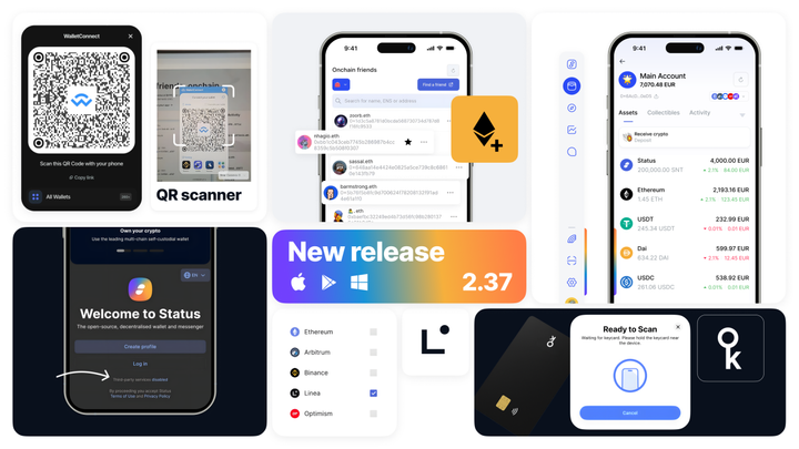 Status v2.37: More control over your digital footprint, view on-chain friends, Linea support, Keycard & dApps on mobile, smart QR code scan, and more